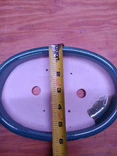 Load image into Gallery viewer, 8" Oval glazed Shallow Bonsai Pots