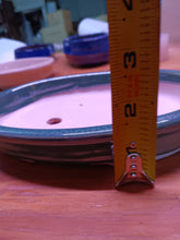 Load image into Gallery viewer, 8" Oval glazed Shallow Bonsai Pots