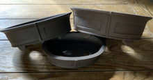 Load image into Gallery viewer, Set 3 or Set of 2 Oval Unglazed Bonsai Pots. A:9.5" B:8.5" C:7.5"