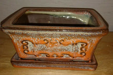 Load image into Gallery viewer, 6" Glazed Bonsai Pot w/Attached Humidity Tray. Variety of Styles Available.