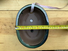 Load image into Gallery viewer, NEW 8" Glazed Ceramic Bonsai Pots w/Attached Humidity Trays.  Several Styles.