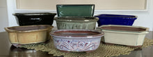 Load image into Gallery viewer, NEW 8" Glazed Ceramic Bonsai Pots.  Several Styles.