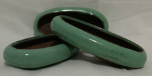 Load image into Gallery viewer, 4.3" Glazed Ceramic Shallow Bonsai Pot ~ Oval Turquoise