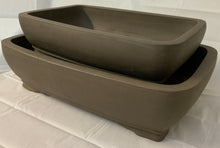 Load image into Gallery viewer, Set of 2 Unglazed Bonsai Pots Rounded Rectangular 24" & 20" Local pick up only or ask for freight quote