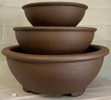 Load image into Gallery viewer, Unglazed Bonsai Pots Round Yixing Clay~ Choose from 22", 17", & 13" Pick up/local delivery or freight only