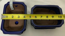 Load image into Gallery viewer, 5.5" Glazed Ceramic Bonsai Pot & Matching Tray ~ Quince Azure Blue