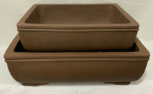 Load image into Gallery viewer, Unglazed Bonsai Pots Rectangular 16" & 13"