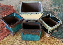Load image into Gallery viewer, One 4-5" Glazed Ceramic Bonsai Pot  ~ Assorted Styles and Colors