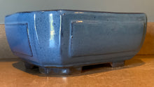 Load image into Gallery viewer, 10" Deep Glazed Cerulean Blue Ceramic Bonsai Pots. Choose from several styles.