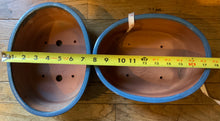Load image into Gallery viewer, 10" Deep Glazed Cerulean Blue Ceramic Bonsai Pots. Choose from several styles.