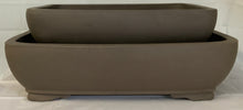 Load image into Gallery viewer, Set of 2 Unglazed Bonsai Pots Rounded Rectangular 24" & 20" Local pick up only or ask for freight quote