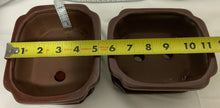Load image into Gallery viewer, 6" Glazed Ceramic Bonsai Pots & Matching Trays ~ Quince Shaped