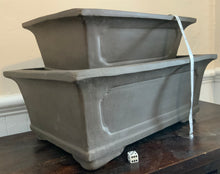 Load image into Gallery viewer, Unglazed Bonsai Pot Tapered Rectangular 15" Yixing-Local pick up or freight only. Contact us for a freight quote.