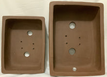 Load image into Gallery viewer, Unglazed Bonsai Pots Rectangular 16" & 13"