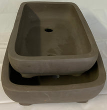 Load image into Gallery viewer, Set of 2 Unglazed Bonsai Pots Rounded Rectangular 24" & 20" Local pick up only or ask for freight quote