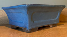 Load image into Gallery viewer, 10" Deep Glazed Cerulean Blue Ceramic Bonsai Pots. Choose from several styles.