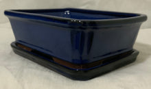 Load image into Gallery viewer, 10" Glazed Ceramic Pots with Matching Trays