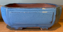 Load image into Gallery viewer, 10" Deep Glazed Cerulean Blue Ceramic Bonsai Pots. Choose from several styles.