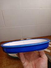 Load image into Gallery viewer, 8&quot; Oval glazed Shallow Bonsai Pots
