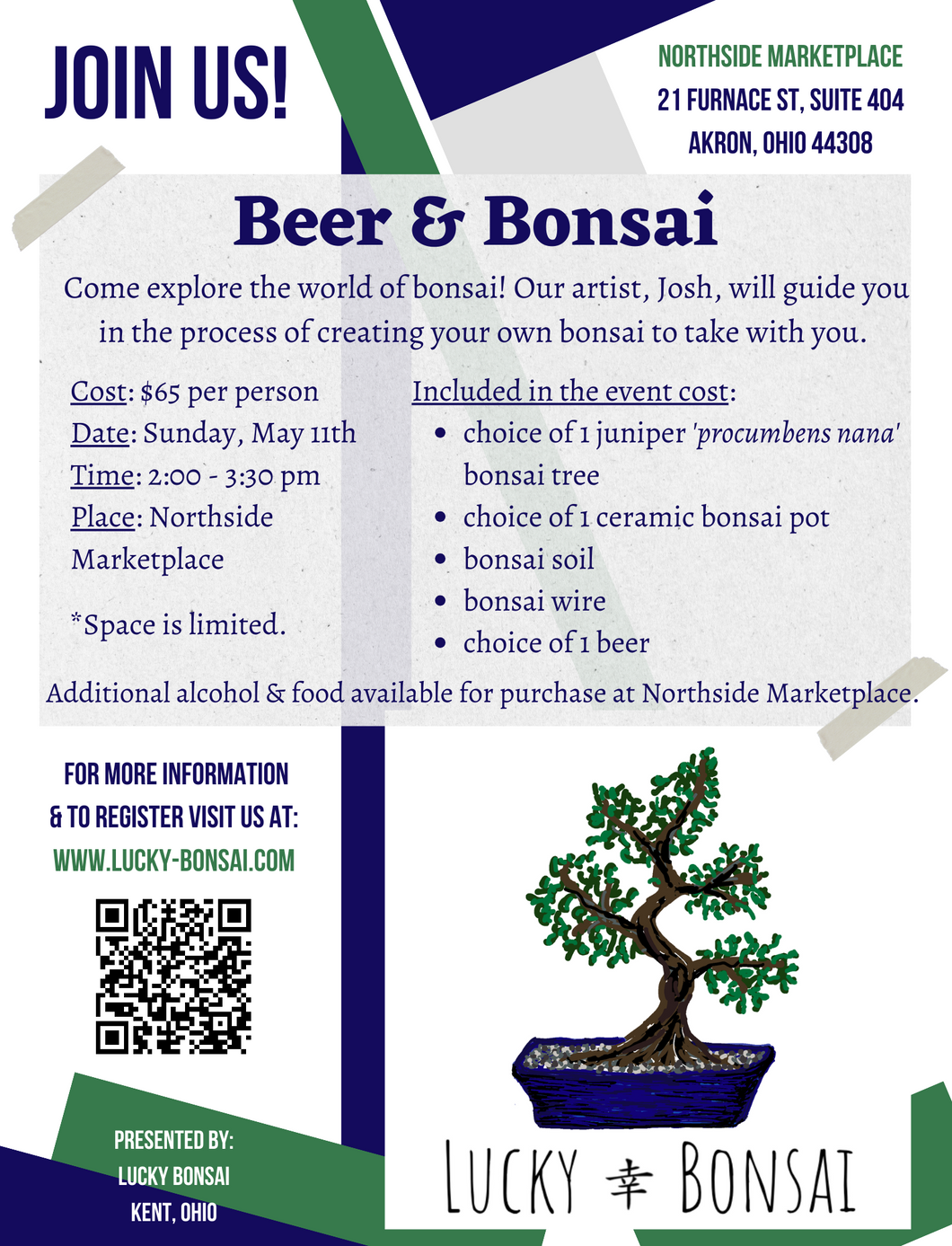 Beer & Bonsai-Sat May 11th (not Sunday)