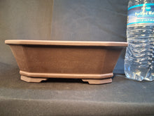 Load image into Gallery viewer, Unglazed bonsai pot- cut corners rectangular
