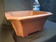 Load image into Gallery viewer, Unglazed bonsai pot - Quince tapered square pot
