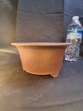 Load image into Gallery viewer, Unglazec bonsai pot, round Yixing Zisha pot
