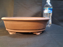 Load image into Gallery viewer, Oval, footed traditional unglazed bonsai pot
