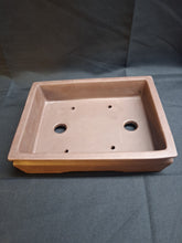 Load image into Gallery viewer, Minimalist low profile unglazed bonsai pot
