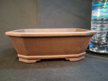 Load image into Gallery viewer, Unglazed bonsai pot- cut corners rectangular
