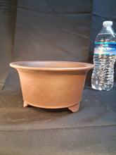 Load image into Gallery viewer, Unglazec bonsai pot, round Yixing Zisha pot
