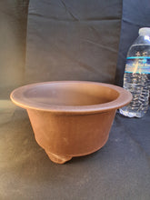 Load image into Gallery viewer, Unglazec bonsai pot, round Yixing Zisha pot

