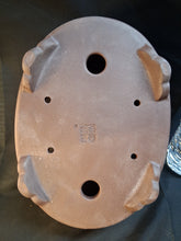 Load image into Gallery viewer, Oval, footed traditional unglazed bonsai pot
