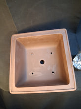 Load image into Gallery viewer, Unglazed bonsai pot- square
