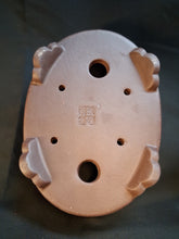 Load image into Gallery viewer, Unglazed bonsai pot - oval with decorative feet
