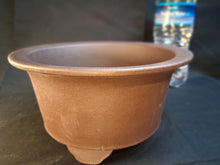 Load image into Gallery viewer, Unglazec bonsai pot, round Yixing Zisha pot
