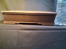 Load image into Gallery viewer, Unglazed bonsai pot- low profile rectangular

