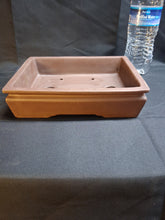 Load image into Gallery viewer, Minimalist low profile unglazed bonsai pot
