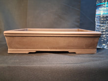 Load image into Gallery viewer, Unglazed bonsai pot- low profile rectangular
