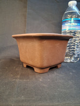 Load image into Gallery viewer, Unglazed bonsai pot- small square cascade style
