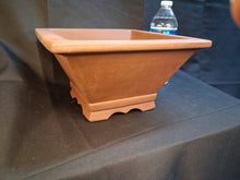 Load image into Gallery viewer, Unglazed bonsai pot- tapered square cascade
