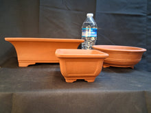 Load image into Gallery viewer, Unglazed Bonsai Pots. Natural Red Clay Pots: Three to chose from
