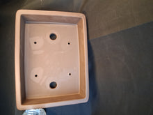 Load image into Gallery viewer, Unglazed bonsai pot- low profile rectangular
