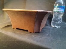 Load image into Gallery viewer, Unglazed bonsai pot - Quince tapered square pot
