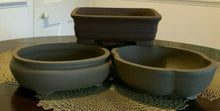 Load image into Gallery viewer, 10 Unglazed Bonsai Tree Pots. Choose From Several Styles. Baskets Pots Window Boxes &amp; Saucers
