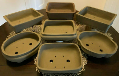 10 Unglazed Bonsai Tree Pots. Choose From Several Styles. Baskets Pots Window Boxes & Saucers