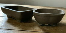 Load image into Gallery viewer, 6” Unglazed Rustic Oak Brown Bonsai Pots - Several Styles to Choose From!
