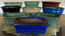 Load image into Gallery viewer, 7&quot; Glazed Ceramic Bonsai Pot in a Variety of Styles &amp; Colors
