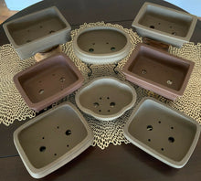 Load image into Gallery viewer, SALE! 8&quot; Unglazed Bonsai Tree Pots. Choose from several styles.

