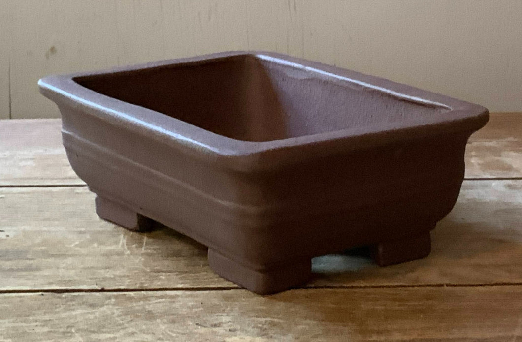 6” Unglazed Chestnut Brown Bonsai Pots - Several Styles to Choose From!